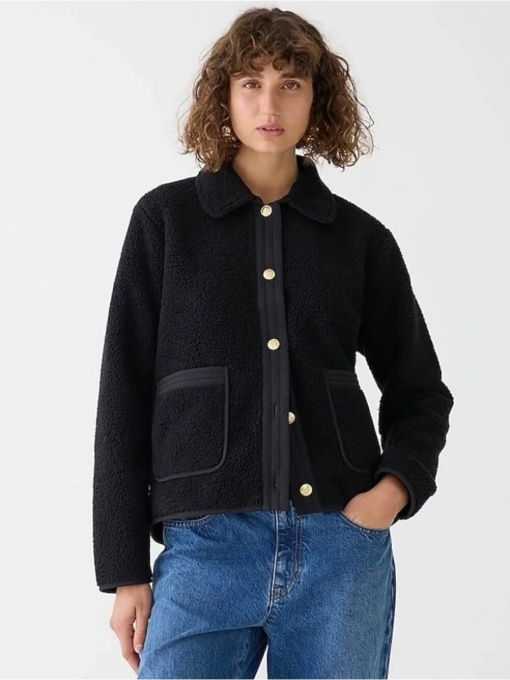 J.Crew Sherpa Button-Up Jacket